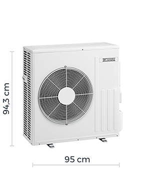 Kleinste buiten-unit 4,6 kW